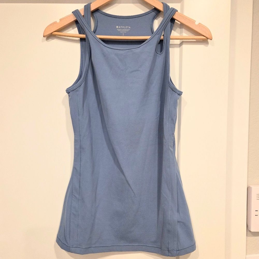 Womens Athleta Shanti Asana Tank Top Camisole 988424-00 Blue Sleeveless Size S